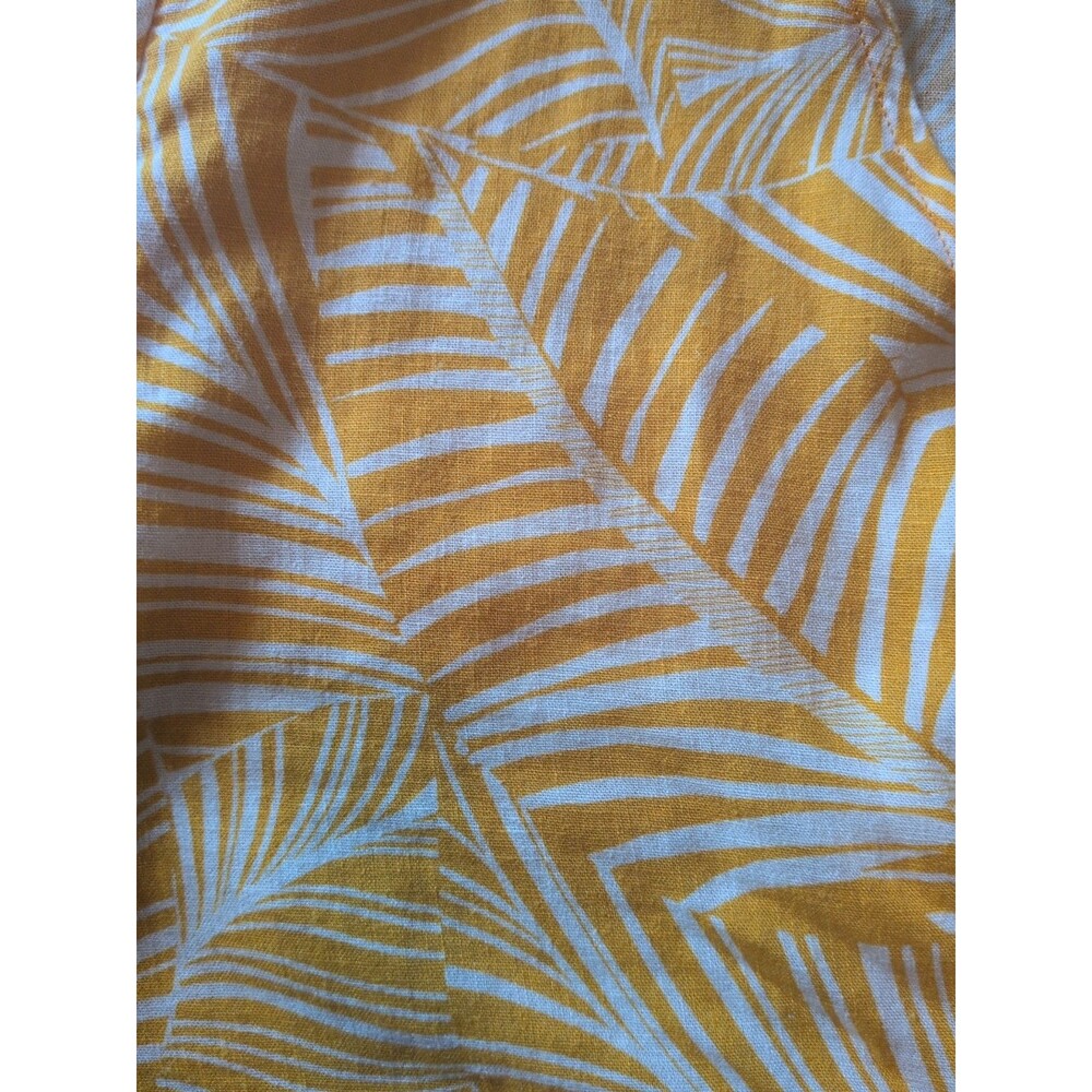 Shade & Shore Crop Top Tie Front Palm Gold. Tie Under Bust Or Waist - Picture 10 of 10